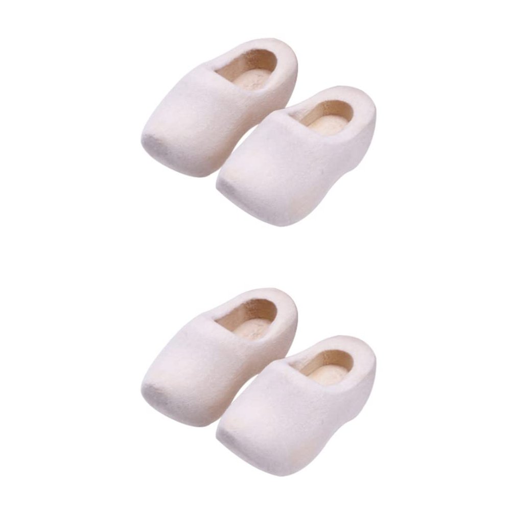 Wooden Shoes Miniature Doll Shoes Unfinished Wood Crafts Make Your Supplies Roleplay Collection for Dollhouse DIY Crafts