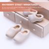 Wooden Shoes Miniature Doll Shoes Unfinished Wood Crafts Make Your Supplies Roleplay Collection for Dollhouse DIY Crafts view 3