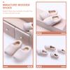 Wooden Shoes Miniature Doll Shoes Unfinished Wood Crafts Make Your Supplies Roleplay Collection for Dollhouse DIY Crafts view 4
