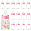 36 Pcs 3.5 Inch Baby Bottle Shower Favor Mini Plastic Candy Bottle Clear Bottles for Baby Shower Mini Feeding Candy Box for Party Favor Gift Decor(Pink) view 1