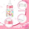 36 Pcs 3.5 Inch Baby Bottle Shower Favor Mini Plastic Candy Bottle Clear Bottles for Baby Shower Mini Feeding Candy Box for Party Favor Gift Decor(Pink) view 3