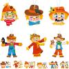 24 Sets Fall Crafts for Kids Scarecrow Craft Kit Bulk Thanksgiving Halloween Scarecrow Craft Stickers Make Your Own Scarecrow Ornaments for Halloween Autumn Birthday Party Supplies view 1