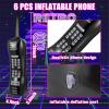 Chivao 6 Pcs Inflatable Phone Halloween Retro Inflatable Mobile Phones Props 80's 90's Party Decorations Halloween Fake Cell Phone Hip Hop Supplies Birthday Party Fancy Dress Accessory, 30 Inch view 2