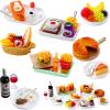 38 Pcs Miniature Food Toy Miniature Doll House Accessories Miniatures Play Sets Small Doll Food Dollhouse Foods, Hamburger Fries Soda Milk Juice Fast Foods Set for Pretend Kitchen(Novel Style) view 1