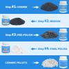 Rock Tumbler Polishing Grits and Ceramic Tumbling Media Kit | Essential for Polishing, 4 Steps Rock Tumbling Refill Media, Polish up to 25 lbs of Rocks, Work with Any Rock Tumblers, For More Tumbles view 4
