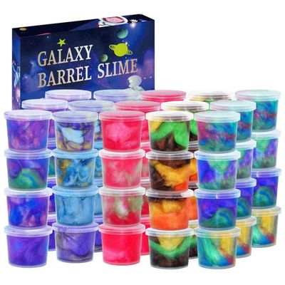48 Packs Galaxy Slime, Party Favor for Kids Girls & Boys, Adults, Non Sticky, Stress & Anxiety Relief, Wet, Super Soft Sludge Toy,Easter Basket Stuffers