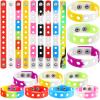 MTLEE 36 Pieces Silicone Charm Bracelet Wristbands Adjustable Cute Kids Bracelets for Boys and Girls Swimming Identify Shoe Charms Birthday Presents, 12 Colors (Stylish Color, 8 Inch) view 1