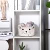 Zopeal Cat Basket Storage Woven Organizer with Ears Christmas Decorative Pet Toy Cute Cotton Rope Basket for Gift Cat Dog Toy Bin Nursery Room(8.3 x 4.7 Inch,White) view 2