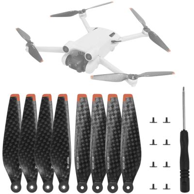 Ferbao Mini 3 Pro PropellersCarbon Fiber Propellers Compatible with DJI Mini 3 ProLow Noise and Durable Lightweight Propeller Blades Replacement Accessories (8PCS)