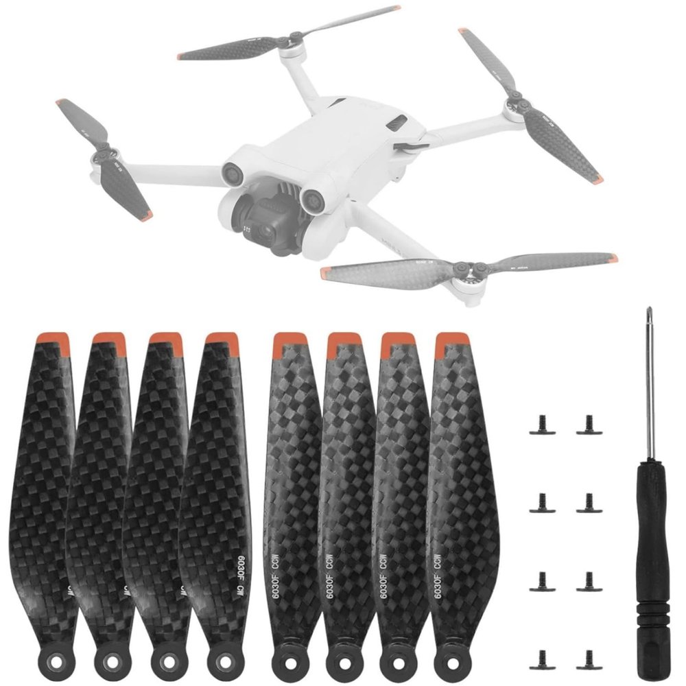 Ferbao Mini 3 Pro PropellersCarbon Fiber Propellers Compatible with DJI Mini 3 ProLow Noise and Durable Lightweight Propeller Blades Replacement Accessories (8PCS)