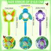 Oudain 3 Piece Flower Magnifying Glasses Pretty Petals Design with Insect and Butterfly Theme, Handheld Magnifier Gift Outdoor Exploration view 2