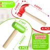 Deekin Toy Hammer Simulation Small Wooden Plastic Maintenance Tools Hammers Educational Toys Party Gift for Teens Girls Boys School Birthday Games Party Supplies(8 Pcs,2 Style Toy Hammer) view 2