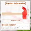 Deekin 16 Pcs Wooden Hammer Toys Red Simulation Peg Hammers Maintenance Toy Tools Educational Toys for School Gift Birthday Party Games view 2