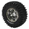 2Pcs 1/7 RC Wheels and Tires,Rubber Plastic Tire Skin,Rubber tire Surface has a Bumpy Texture,Replace for ZD Racing 1/7 DBX?07 RC Car Upgrade Part Truck Compatible(Titanium), Rubber Plastic Tire view 4