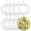 4 Pack 10 Inch Sublimation Wind Spinner Blanks, 3D Aluminum Wind Powered Kinetic Sculpture, Spinner Suspension Trim for Yards & GardensRound view 1