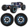 2Pcs 1/7 RC Wheels and Tires,Rubber Plastic Tire Skin,Rubber tire Surface has a Bumpy Texture,Replace for ZD Racing 1/7 DBX?07 RC Car Upgrade Part Truck Compatible(blue), Rubber Plastic Tire Skin view 4