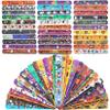 120 Pcs Friendship Bracelets Halloween Slap Bracelets Party Favors for Kids - 60 Different Design Bracelets Halloween Party Supplies and Decorations Snap Bracelets with Halloween Classies Pattern view 1