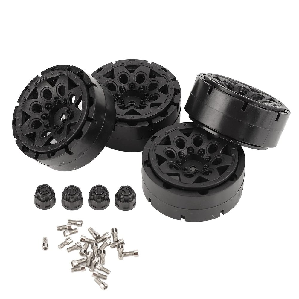 VGEBY RC Wheel Hub, 1.9 Inch Universal Nylon Beadlock Wheel for Scx10 D90 4pcs