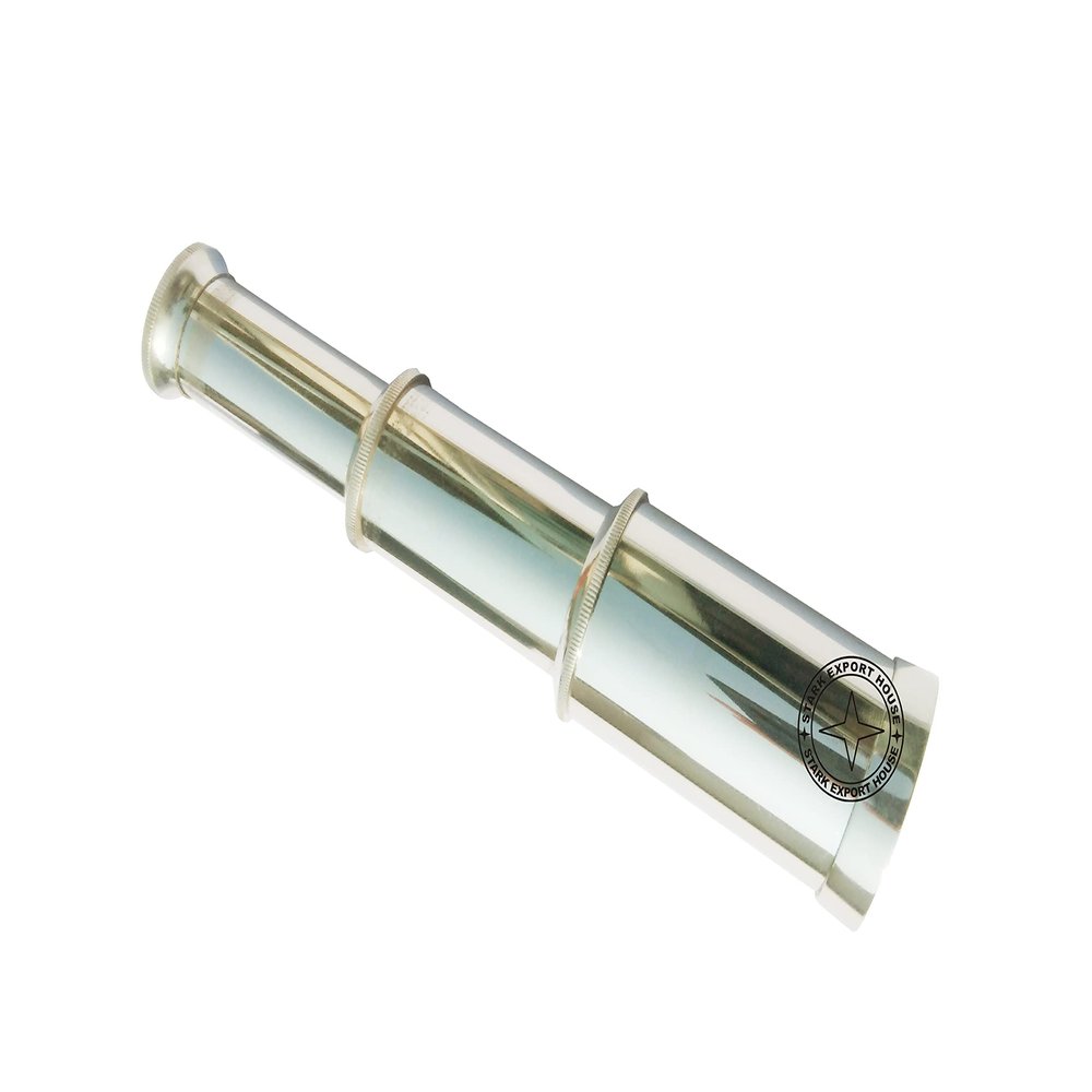 Marine Handheld Spyglass Brass Nickel Binoculars Telescope 6-inch Nautical Best for Gift