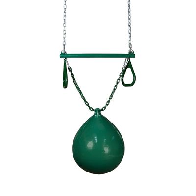 Buoy Ball with Bar and Rings Green Metal Plastic