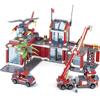 General Jim's Fire Station Multi Emergency Vehicle 774 Piece Modular Building Block Bricks Amazing Colorful 2 Level Fire Station Building Block Bricks Toy with Helipad - for All Building Levels view 1