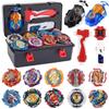 Bey Battle Burst Gyro Blade Toy Set Great Present for Kids Children Boys Ages 6 8 10 12+ Metal Fusion Attack Top Battling Game 10 Spinning Tops 2 Two-Way Launcher 2 Handles view 1