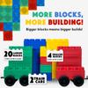 BiggoBlocks Big Blocks for Kids Ages 4-8  Indoor & Outdoor Blocks for Kids Games  Large Building Blocks (24 pc with 2 Cars) Big City Set view 2