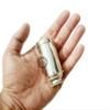 Marine Handheld Spyglass Brass Telescope Nickel Brass Binoculars 6-inches with Wood Box view 4