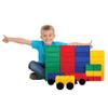 BiggoBlocks Big Blocks for Kids Ages 4-8  Indoor & Outdoor Blocks for Kids Games  Large Building Blocks (36 pc with 3 Cars) Train Set view 1