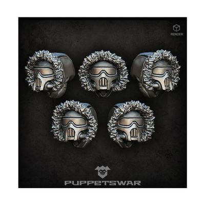 Green Stuff World for Models and Miniatures Masked Arctic Troopers Heads S133