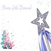 Lovelyshop Lavender Crystal Metal Star Fairy Wand with Blue Ribbon for Girls Halloween Decorations view 3