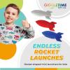 Giggle Time Stretchy Rocket Flyers 3" - Toddler Toys in Blue, Red, and White - Kids Toys for 3-Year-Old Boys, Kids Party Favors, Piata Stuffer, Carnival Prize, Back to School Supplies - 36 Pcs view 2