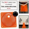 4E's Novelty 38 Pieces Set - 12 Traffic Cones With Hole on Top, 24 Checkered Flags, Racetrack Floor Runner - for For Race Car Birthday Party Supplies, Table Centerpiece Decorations Kids Gift view 3