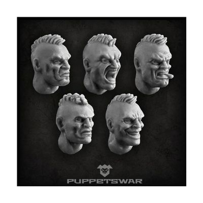 Green Stuff World for Models and Miniatures Mohawk Heads S112