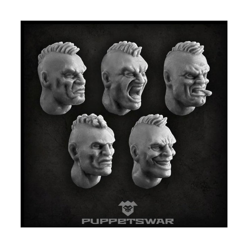 Green Stuff World for Models and Miniatures Mohawk Heads S112