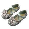 Childrens Shoes Pearl Rhinestones Shining Kids Princess Shoes Baby Girls Shoes for Party and Infant Girl (Green, 21) view 3