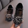 Childrens Shoes Pearl Rhinestones Shining Kids Princess Shoes Baby Girls Shoes for Party and Infant Girl (Black, 32) view 2