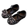 Childrens Shoes Pearl Rhinestones Shining Kids Princess Shoes Baby Girls Shoes for Party and Infant Girl (Black, 32) view 3