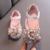 Childrens Shoes Pearl Rhinestones Shining Kids Princess Shoes Baby Girls Shoes for Party and Infant Girl (Pink, 34) view 2