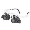 YONGERN Acrylic Lens Magnifying Lens Wearing Glasses 8 Times 23 Times High Magnification with Led Light (Color : White 8X) view 1