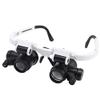 YONGERN Acrylic Lens Magnifying Lens Wearing Glasses 8 Times 23 Times High Magnification with Led Light (Color : White 8X) view 4