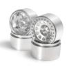 Greendhat 4pcs/Set 2.2inch Aluminum Beadlock Wheel Rim 35mm Width for AXIAL Wraith 90018 1/10 RC Rock Crawler Car Parts ( Color : Silver ) view 1