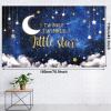 Maitys Twinkle Twinkle Little Star Baby Shower Decorations Navy Blue White Confetti Gold Foil Balloon Arch Kit Little Star Backdrop Space Tablecloth for Baby Shower Birthday Party Supplies view 3