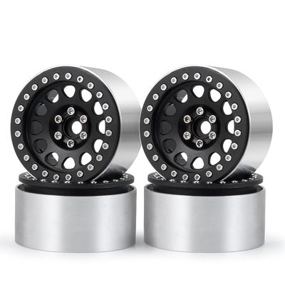 Greendhat 4pcs/Set 2.2inch Aluminum Beadlock Wheel Rim 35mm Width for AXIAL Wraith 90018 1/10 RC Rock Crawler Car Parts ( Color : Matt Black )