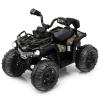 Costzon Kids ATV, 12V Four Wheeler Quad Electric Vehicle w/Forward/Backward Function, 2 Speeds, Music, Headlights, Storage Basket & Backrest, Toddler 4 Wheeler Toy Car for Boys Girls 3+ (Black) view 1