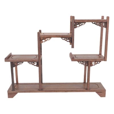 Yardwe Chicken Wing Wood Antique Display Stand for Home Decor