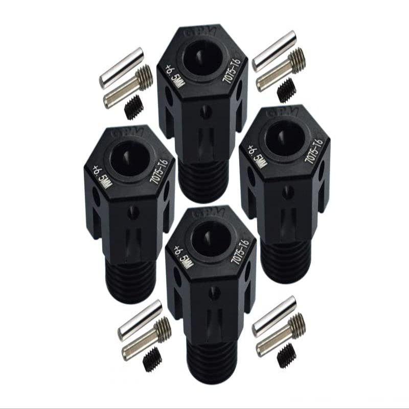 GPM 16Pcs Set Upgrades Aluminum 7075-T6 Hex Adapters (+6.5Mm) for 1/8 4WD Sledge Monster Truck (95076-4) Rc Cars