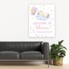 Andaz Press Personalized Birthday Welcome Sign Custom Large Canvas Welcome Sign for Kids Birthday Party, 16 x 20 Inches, Unicorn Birthday Theme, 1st Birthday Unicorn Party Decorations for Girls view 3