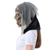 OhMill Evil Old Witch Mask Face Headgear Halloween Costume with Hair Mask Scary Party Cosplay Decoration Props Accessory view 4