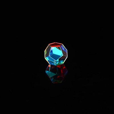 YONGERN 18mm Light Prism Photo Jewelry Irregular Seven-Color Crystal Cube Valentine's Day Gift for Girlfriend
